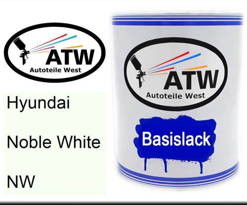 Hyundai, Noble White, NW: 1L Lackdose, von ATW Autoteile West.